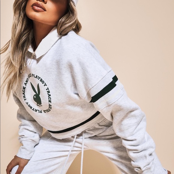 Playboy X Missguided Gray Marl Varsity 
